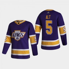 Los Angeles Kings Hockeydrakt Mark Alt 5 2020-2021 Reverse Retro Authentic - Herre